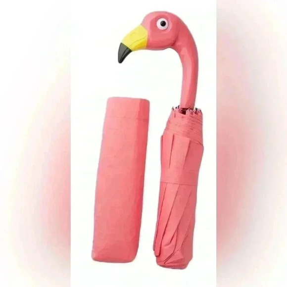 Flamingo Umbrella Foldable Cute Design Umbrella - Picture 3 of 13